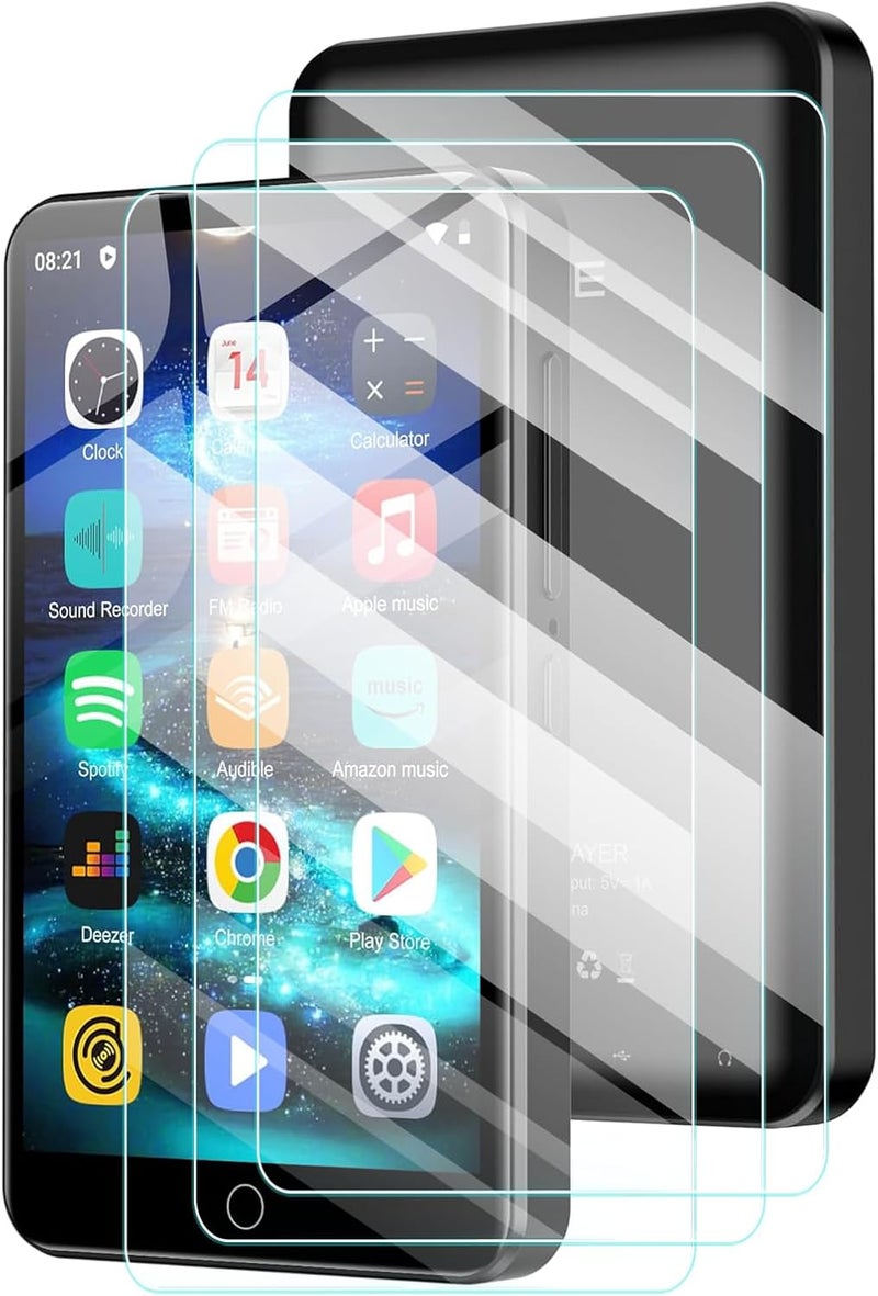 UYRUREL Screen Protector for ZAQE M505 MP3 MP4 Players with 4" Touchscreen and Speaker, High-definition Scratch Resistant Film,HD Clear, Bubble Free with Easy Installation Kit, 3 Pack. - Image 1
